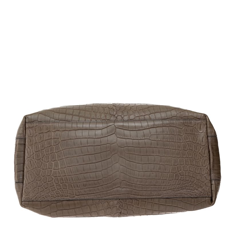 Bolsa-Bottega-Veneta-Roma-Croco-Cinza