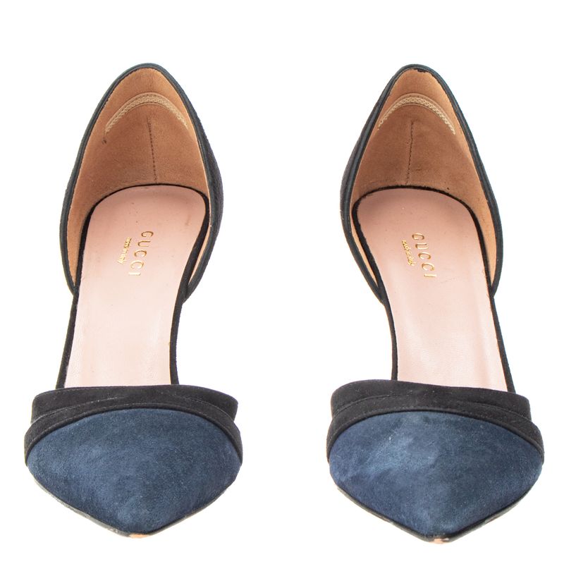 Scarpin-Gucci-Camurca-Azul-e-Preto