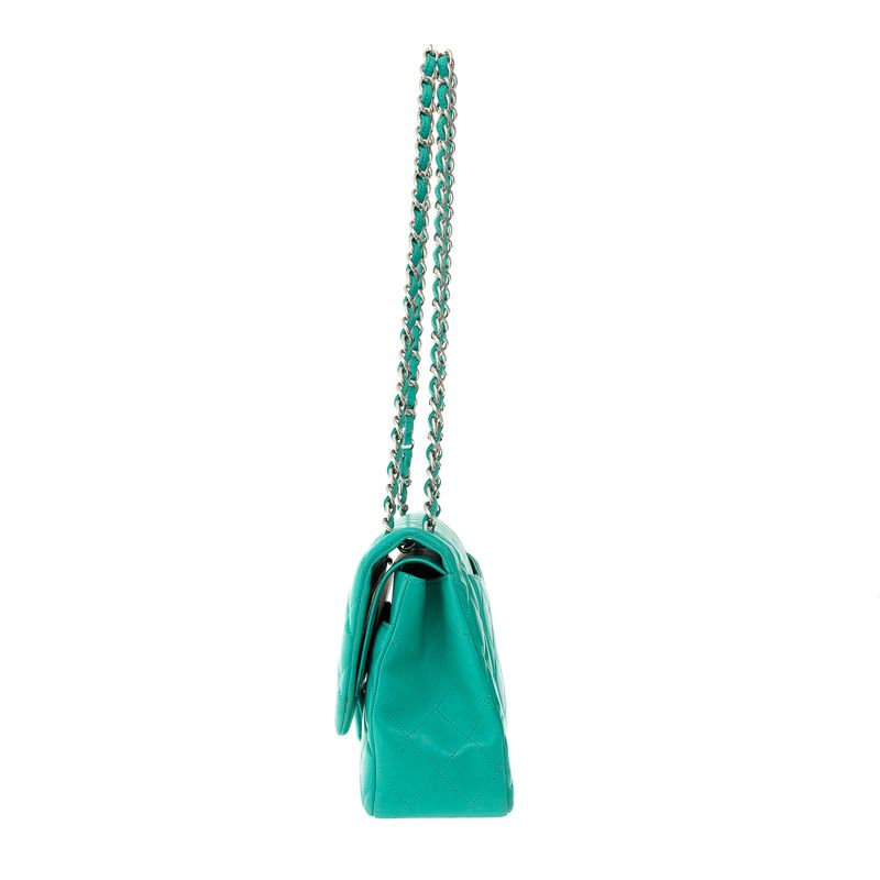 Bolsa-Chanel-Double-Flap-Jumbo-Lambskin-Verde