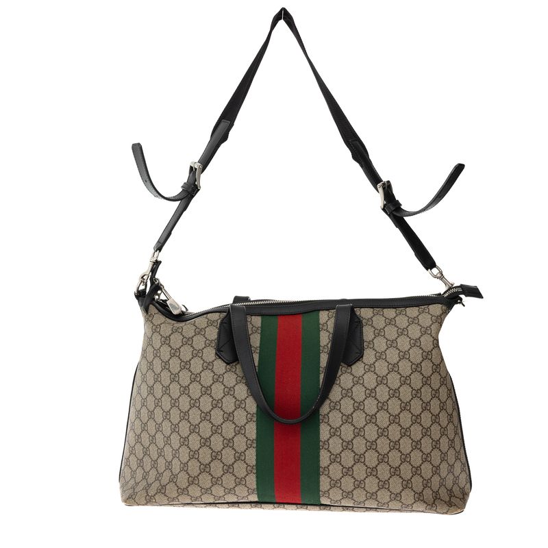 Bolsa-Gucci-Duffle-2Way-GG-Supreme-Canvas