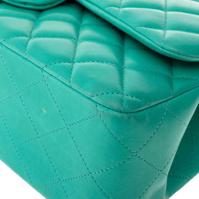 Bolsa-Chanel-Double-Flap-Jumbo-Lambskin-Verde