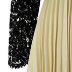 Vestido-Valentino-Renda-Preta-e-Plissado-