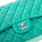 Bolsa-Chanel-Double-Flap-Jumbo-Lambskin-Verde