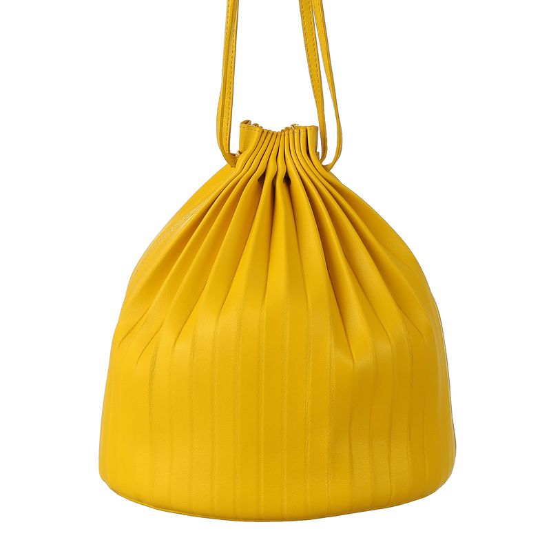 Bolsa-Mansur-Gavriel-Couro-Plissado-Amarelo-