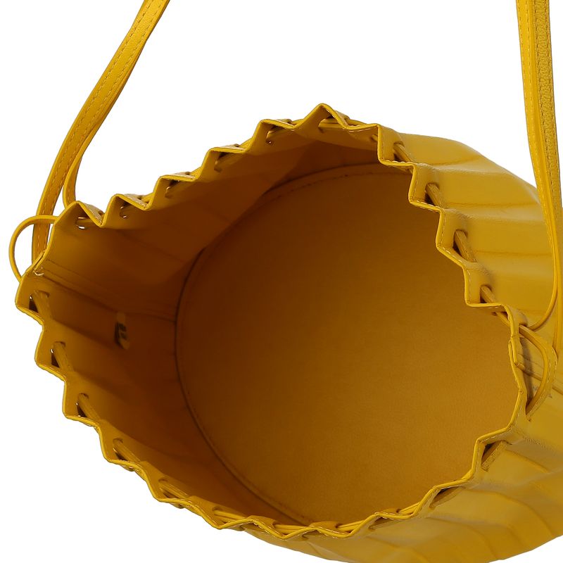 Bolsa-Mansur-Gavriel-Couro-Plissado-Amarelo-