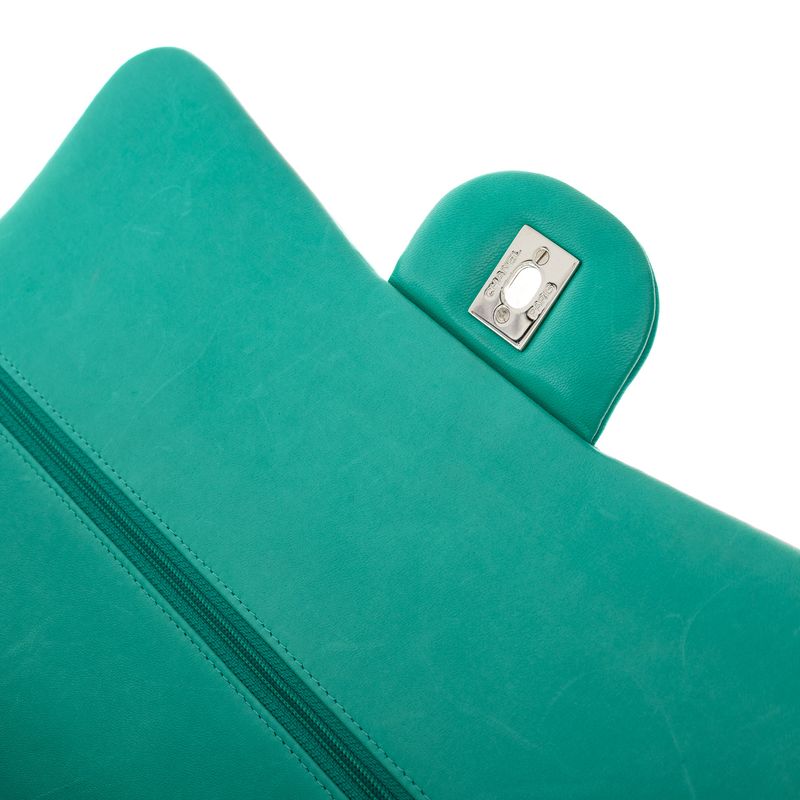 Bolsa-Chanel-Double-Flap-Jumbo-Lambskin-Verde