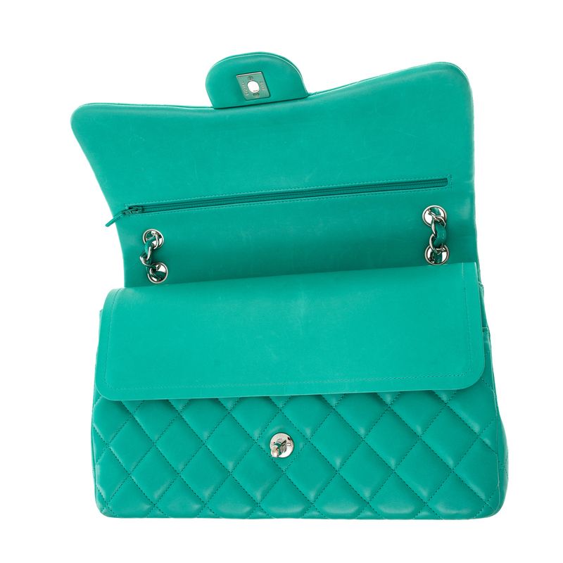 Bolsa-Chanel-Double-Flap-Jumbo-Lambskin-Verde