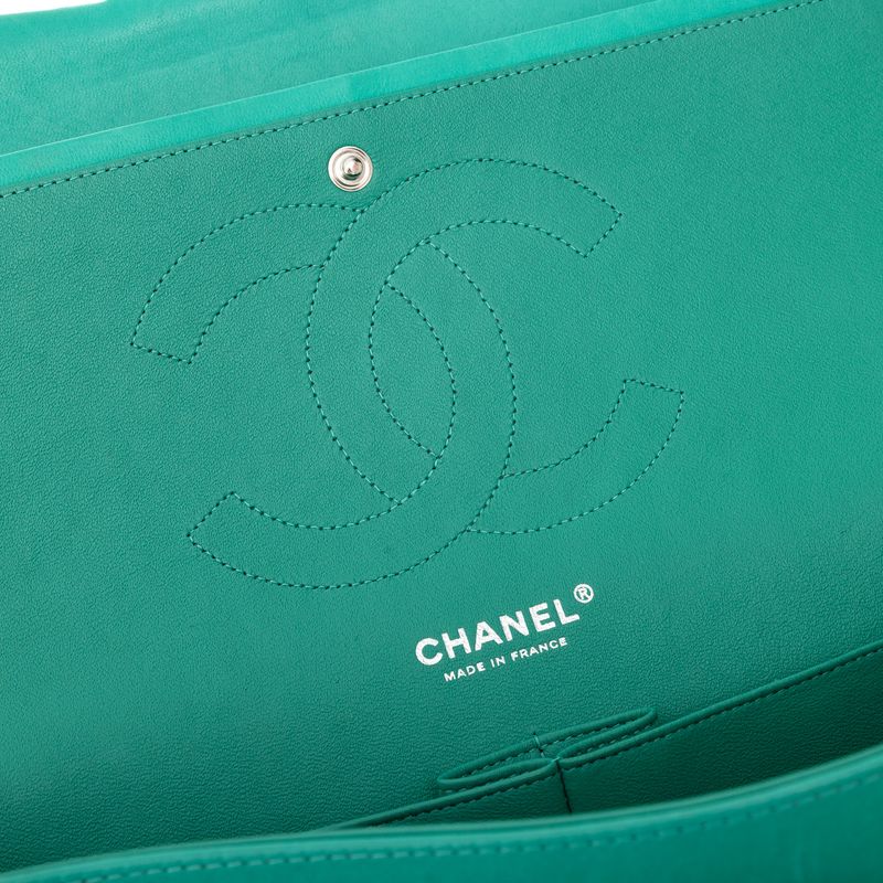 Bolsa-Chanel-Double-Flap-Jumbo-Lambskin-Verde