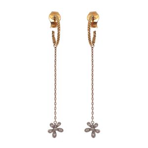 Brinco H Stern Flor Ouro Amarelo e Diamantes