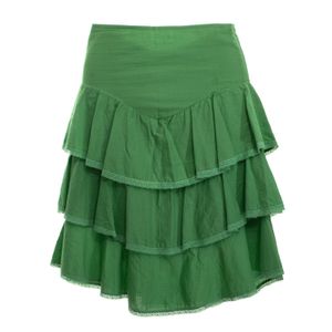 Saia Mixed Infantil Babados Algodão Verde