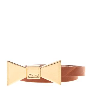 Cinto Chloé Infantil Laço Couro Marrom