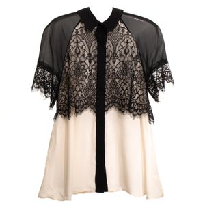 Camisa NK Renda Preto e Branca