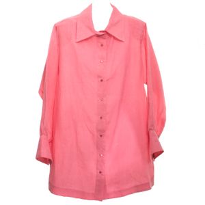 Camisa Andrea Bogosian Linho Rosa
