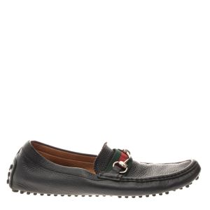 Mocassim Gucci Faixa Web Couro Preto