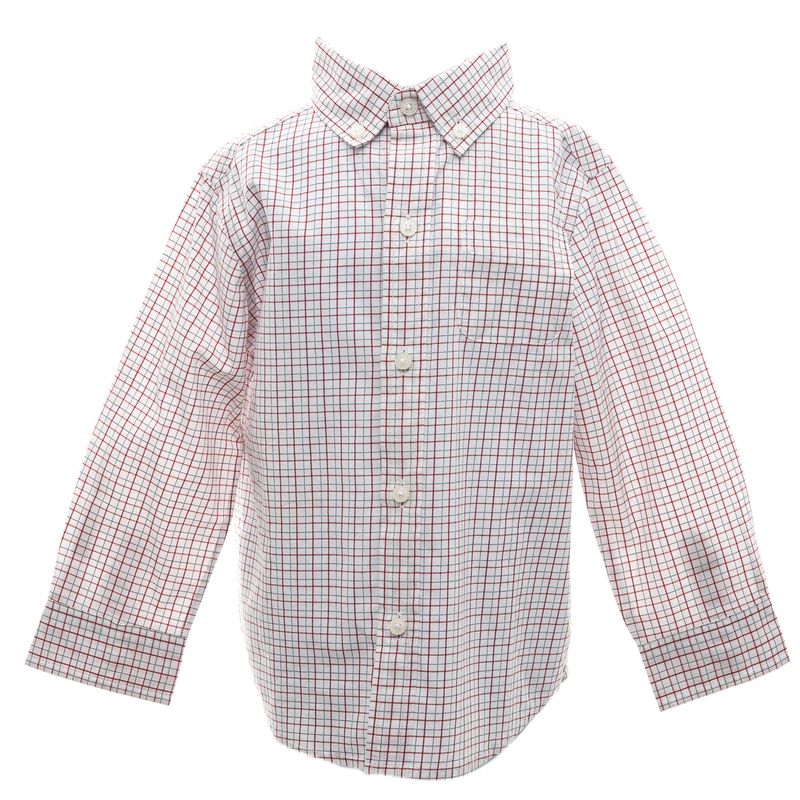 Camisa-Janie-and-Jack-Infantil-Xadrez-Branca-e-Vermelha