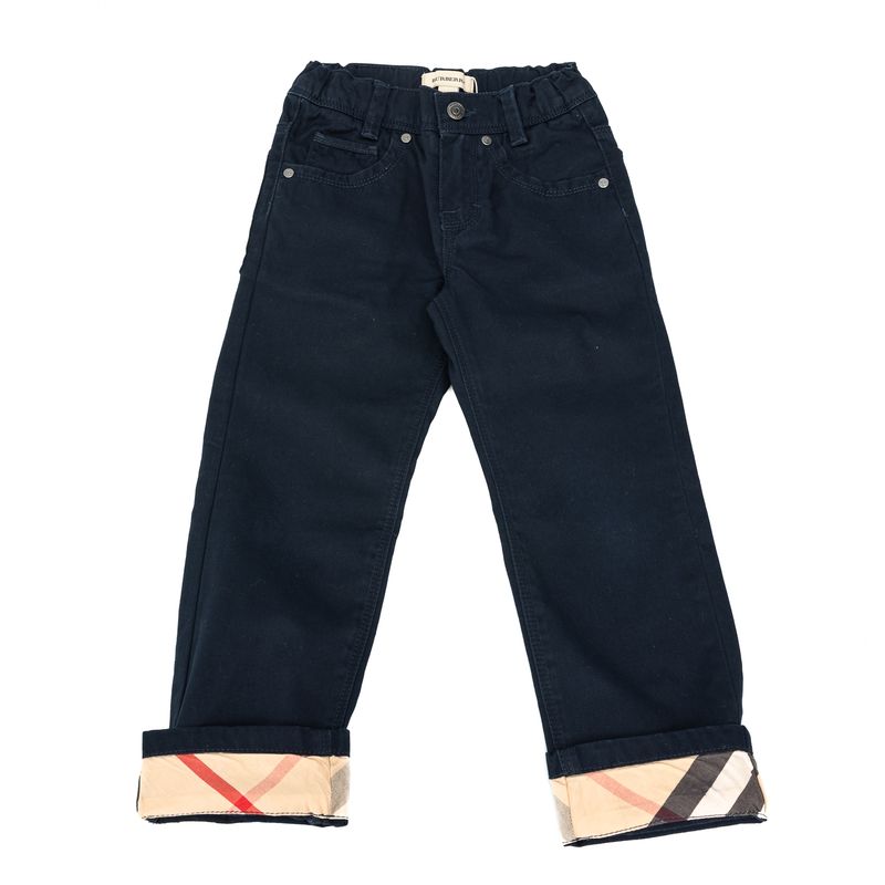 Calca-Burberry-Infantil-Azul-Marinho
