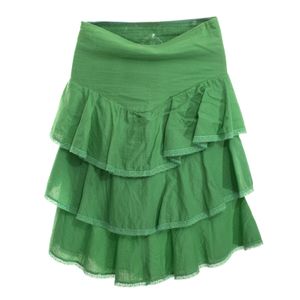 Saia Mixed Infantil Babados Algodão Verde