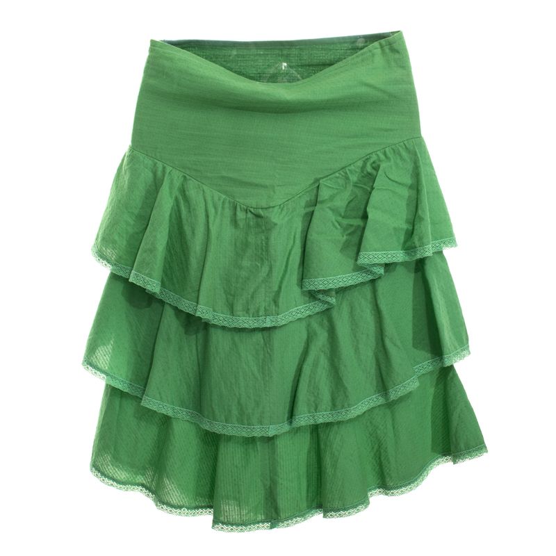 Saia-Mixed-Infantil-Babados-Algodao-Verde