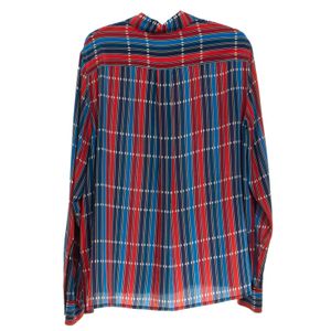 Camisa Reinaldo Lourenço Estampa Vermelho e Azul