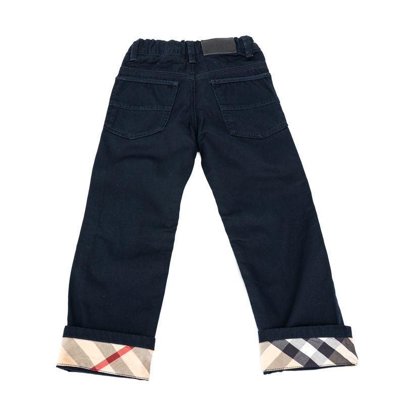 Calca-Burberry-Infantil-Azul-Marinho