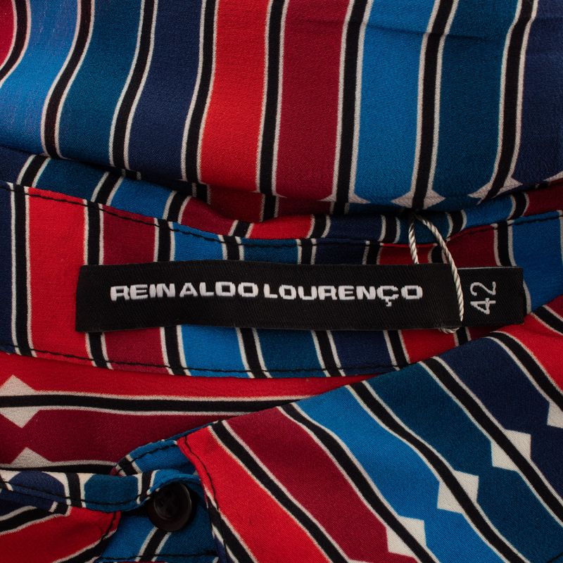 Camisa-Reinaldo-Lourenco-Estampa-Vermelho-e-Azul