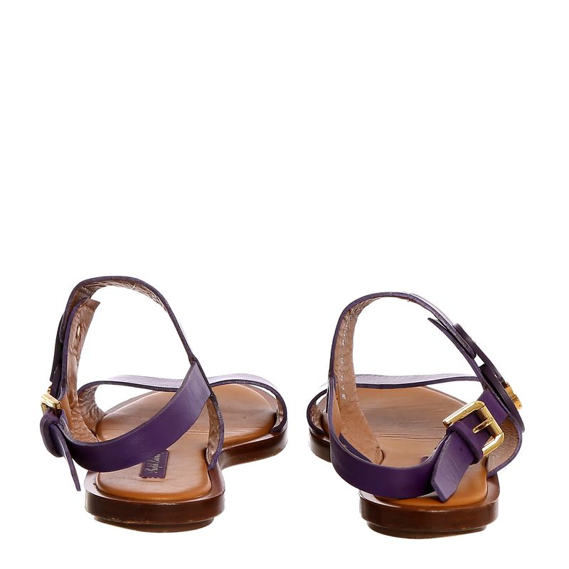 Rasteira-Ralph-Lauren-Couro-Roxa