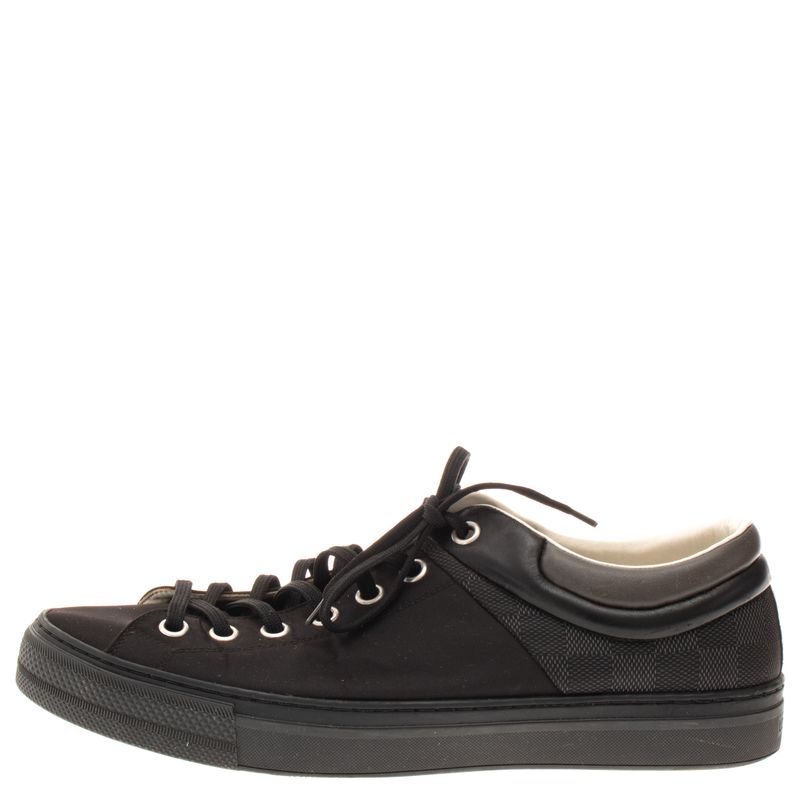 Tenis-Louis-Vuitton-Damier-Lona-Preto
