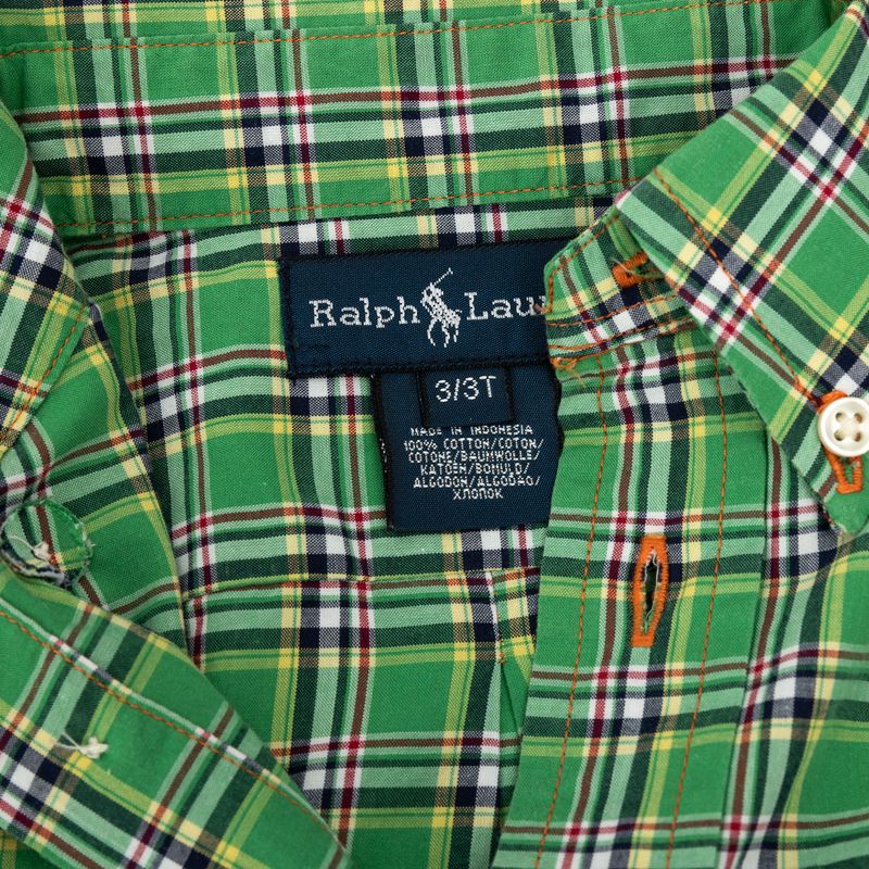 Camisa-Ralph-Lauren-Infantil-Xadrez-Verde