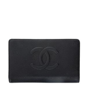 Carteira Chanel Timeless Yen Couro Caviar Preta