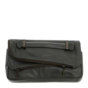 Clutch Cris Barros Couro Cinza