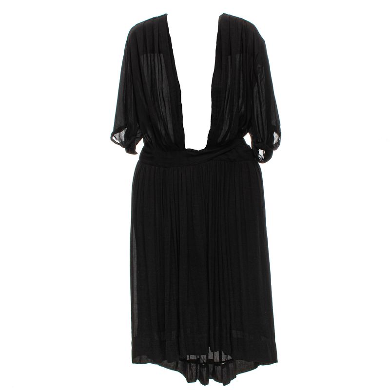 Vestido-Isabel-Marant-Transpassado-Preto