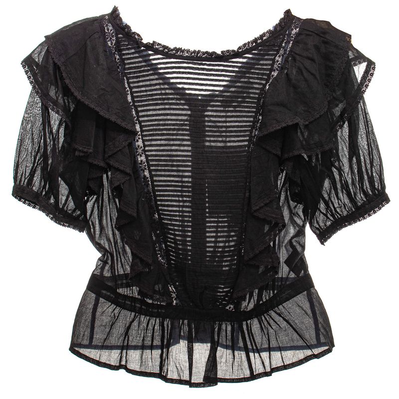 Blusa-Isabel-Marant-Algodao-e-Renda-Preta