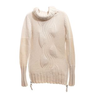 Tricô Barbara Bui Zíper Lateral Lã Creme