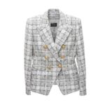 Blazer-Balmain-Tweed-Cinza-e-Branco