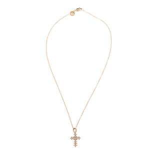 Colar Carla Amorim Cruz Renda-se Ouro Rosa e Diamantes