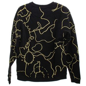 Moletom Kenzo Preto com Borado Amarelo