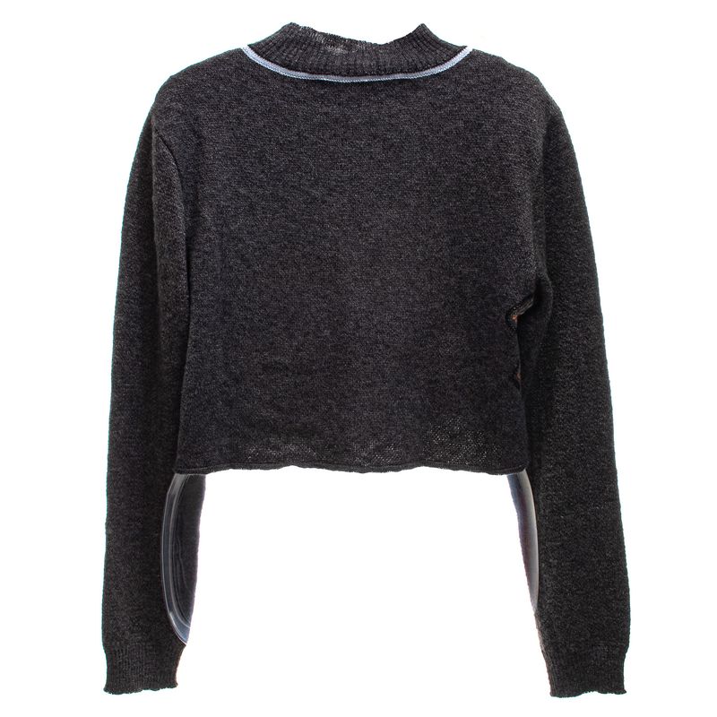 Blusa-Lilly-Sarti-Trico-Manga-Longa-Cinza