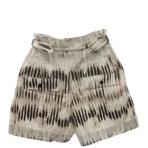 Short Isabel Marant Estampado Bege e Caqui