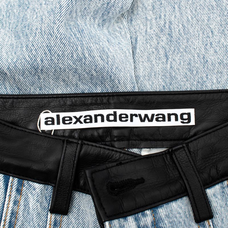 Calca-Alexander-Wang-Jeans-Cos-de-Couro