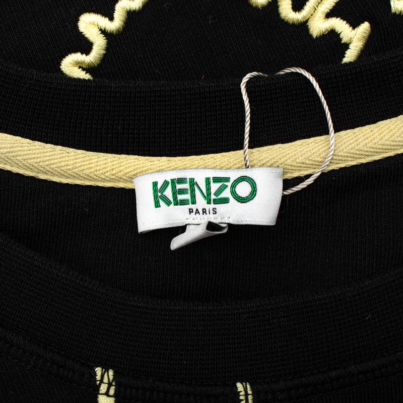 Moletom-Kenzo-Preto-com-Borado-Amarelo