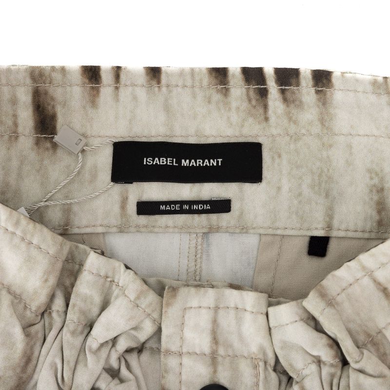 Short-Isabel-Marant-Estampado-Bege-e-Caqui