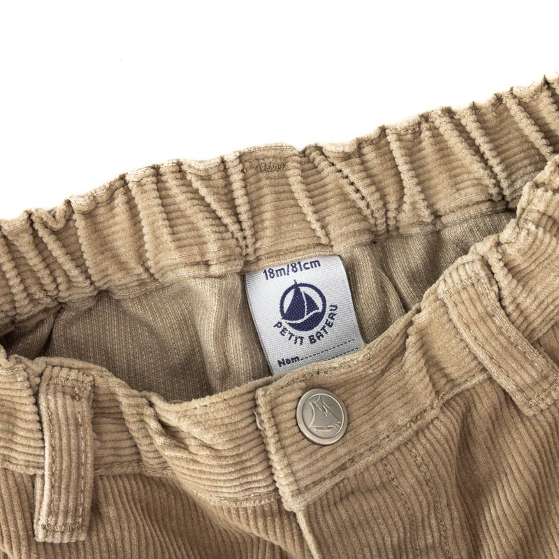 Calca-Petit-Bateau-Veludo-Infantil-Cotele-Bege