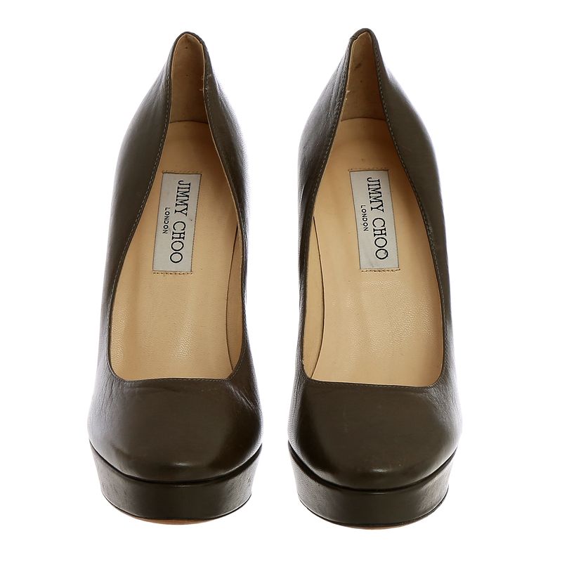 Pump-Jimmy-Choo-Couro-Marrom