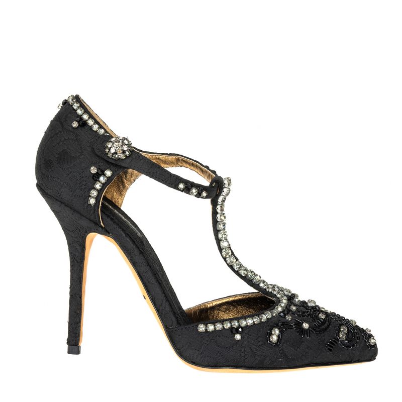 Scarpin-Dolce---Gabbana-Bordado-Preto