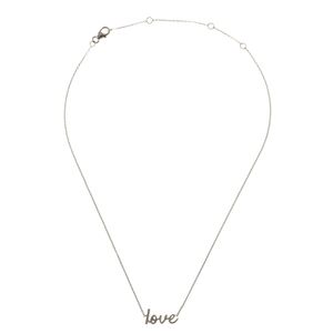 Colar Jack Vartanian Chocker Love Ouro Branco com Banho de Ródio Negro