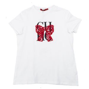 Blusa Carolina Herrera Infantil Laço Algodão Branca