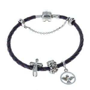 Pulseira Vivara Life Couro e Berloques