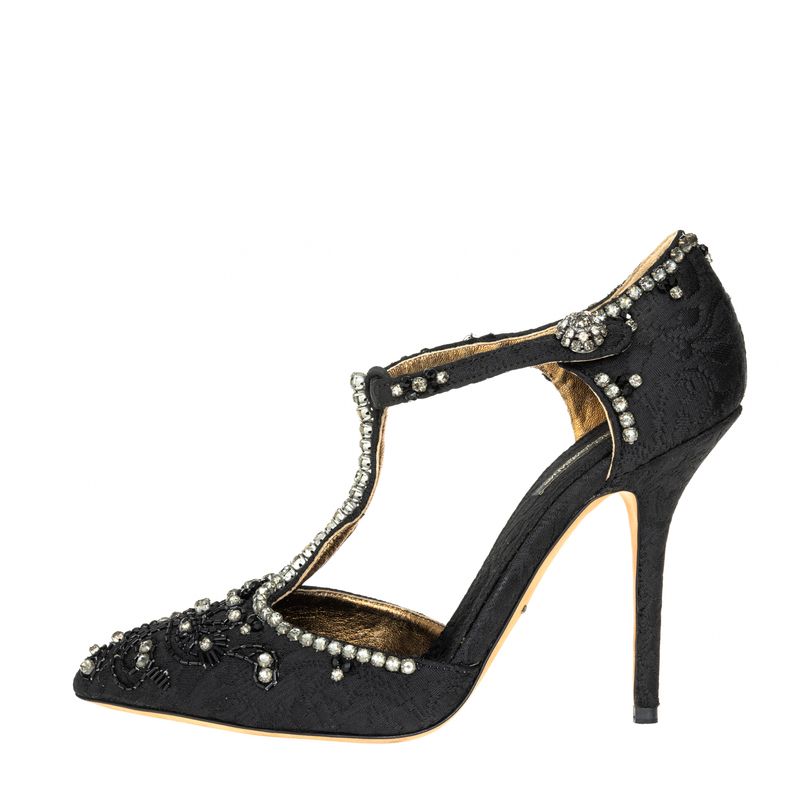 Scarpin-Dolce---Gabbana-Bordado-Preto