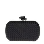 Clutch-Bottega-Veneta-Knot-Intrecciato-Cetim-Preto