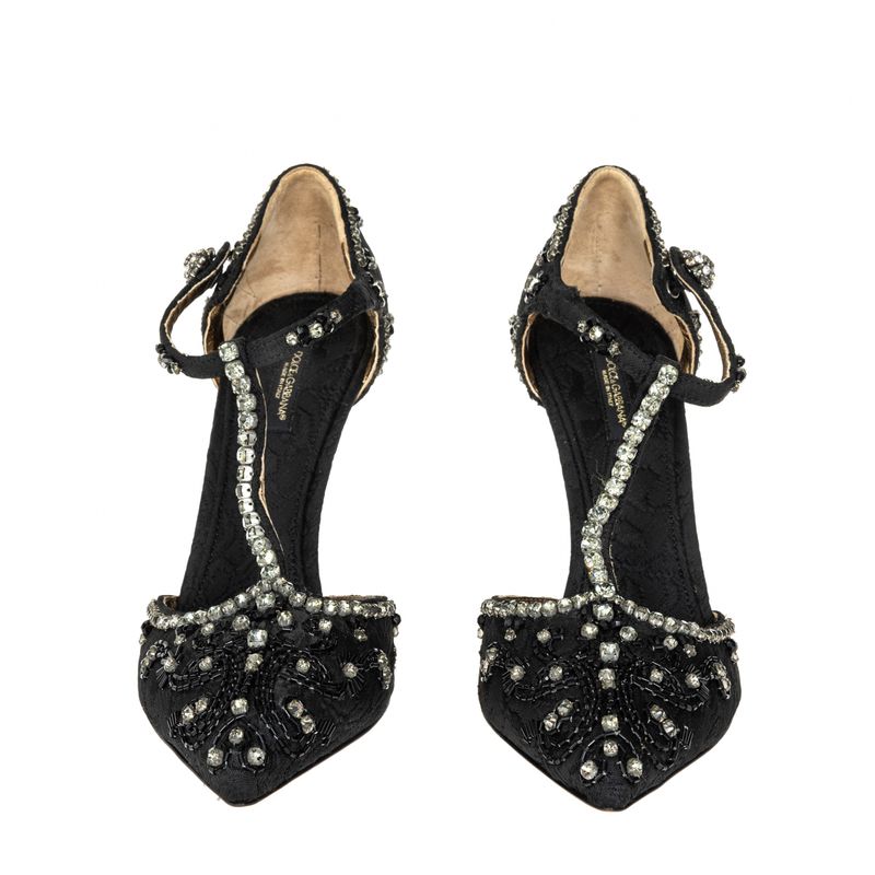 Scarpin-Dolce---Gabbana-Bordado-Preto